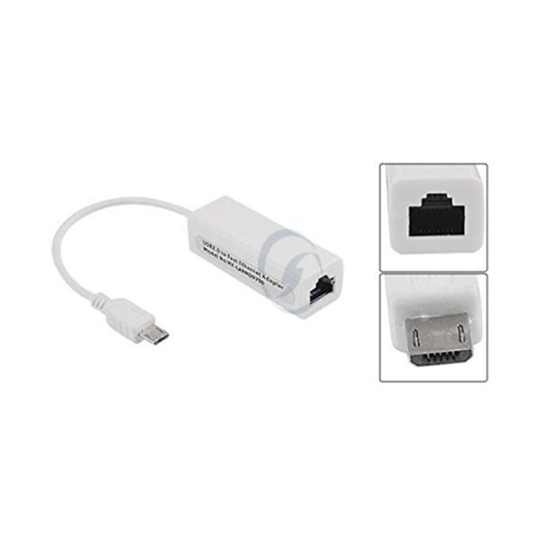 Adaptador mini USB 5 pinos LAN Ethernet RJ45 para Tablet PC