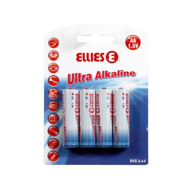Bateria Ellies Ultra Alcalina AA (4 unidades) 1,5 V 10 / caixa