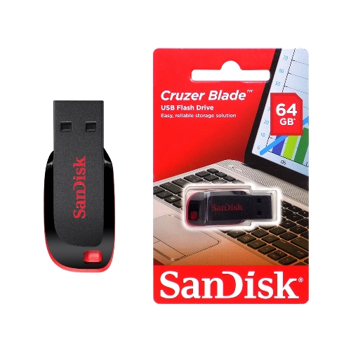 SanDisk Cruzer Blade USB 2.0 Flash Drive – 64GB