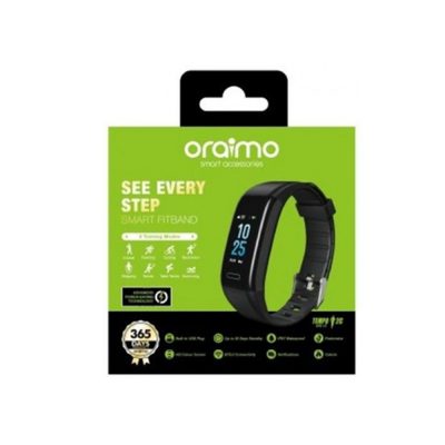 Oraimo OFB-12 Smart Fitband Waterproof Heart Calorie – Black