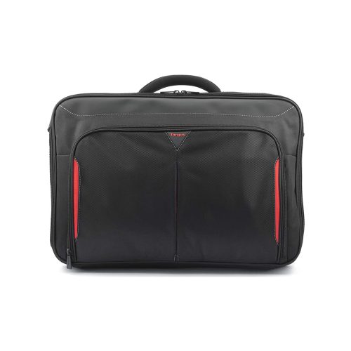 Targus Classic Clamshell Laptop Bag 17-18-Inch, Black/Red