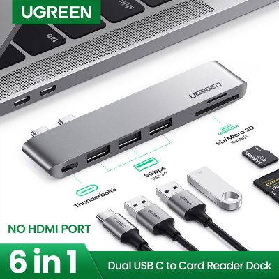 Ugreen 6-in-2 USB C Hub para MacBook Pro/Air